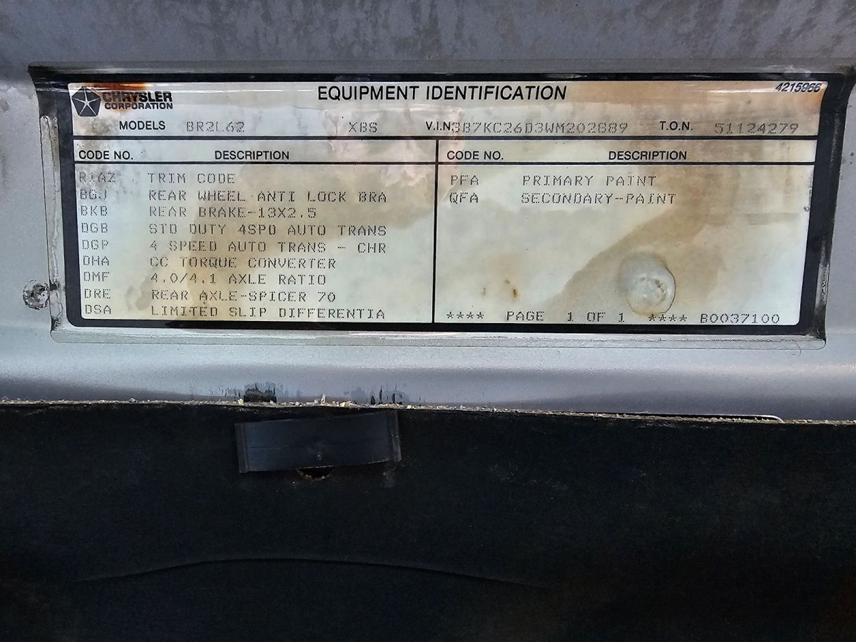 1998 DODGE RAM 2500 REG. CAB 8-FT. BED 2WD 12 VALVE DIESEL - Photo 18