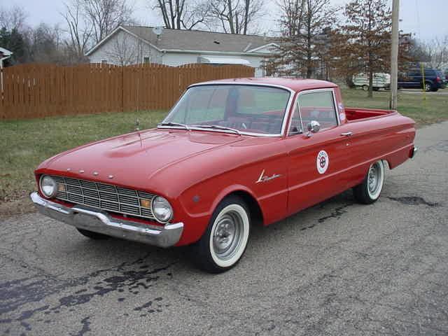 1960 FORD RANCHERO V8, AUTO 289, AUTO, RED, DUAL EXHAUST in Milford, OH