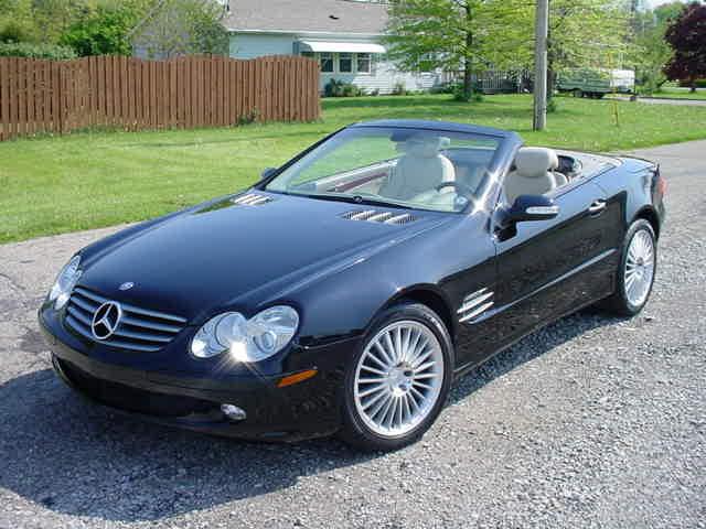 2003 MERCEDES-BENZ SL 500 CONVERTIBLE, LEATHER, BLACK / GREY in Milford, OH